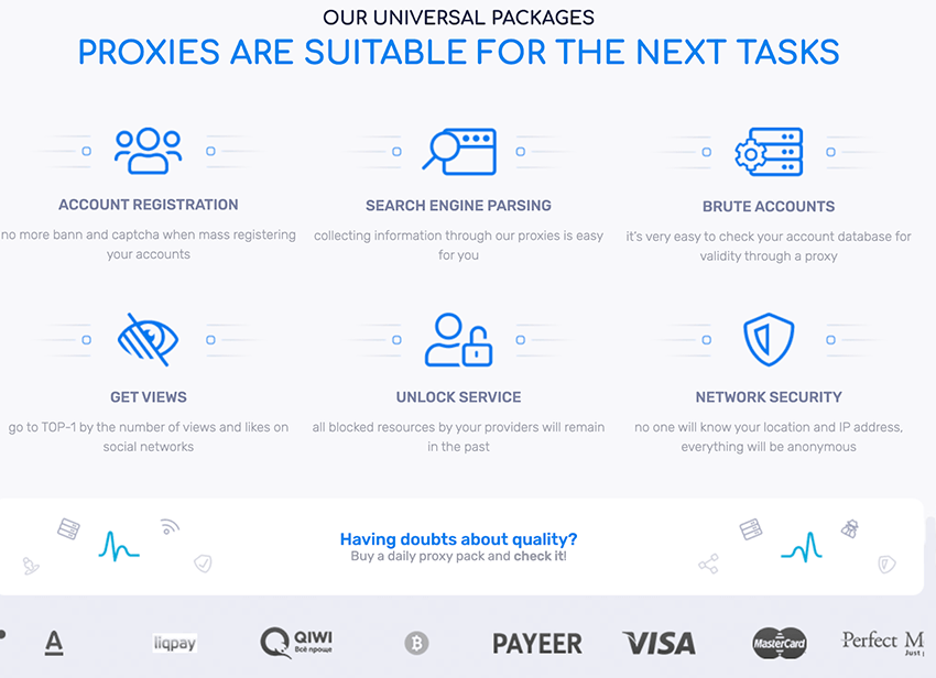 Figure 13: PROXY.AM advertised use cases. Mind the “Brute Accounts”.