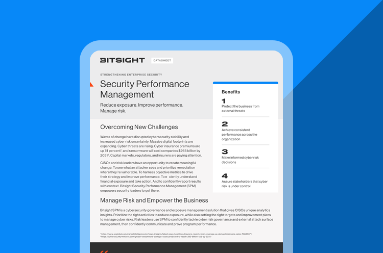 Bitsight 2025 SPM Datasheet Cover