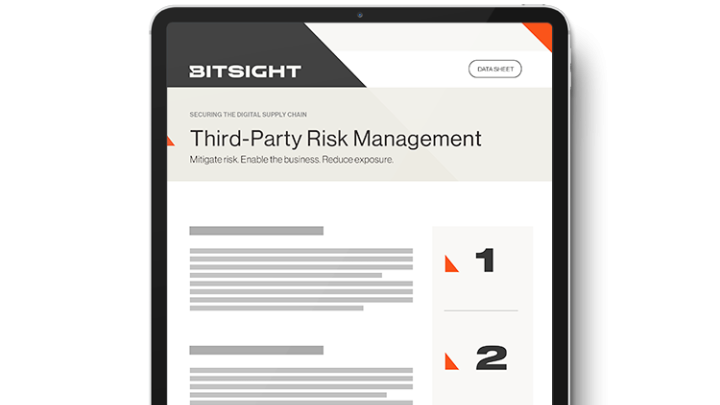 BitSight For Third-Party Risk Management Datasheet Cover