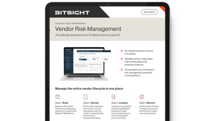 Bitsight Vendor Risk Management